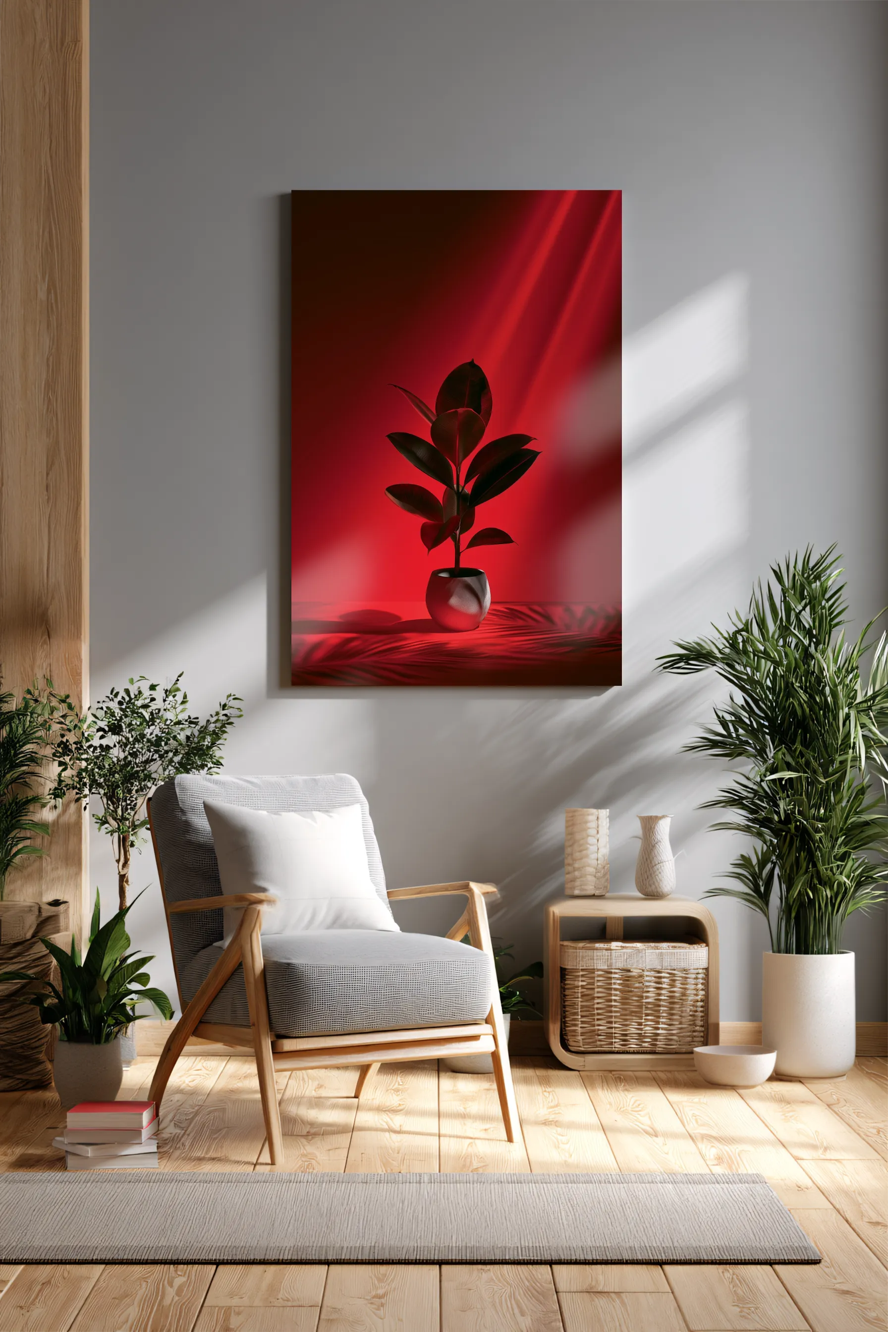Red Ficus elastica