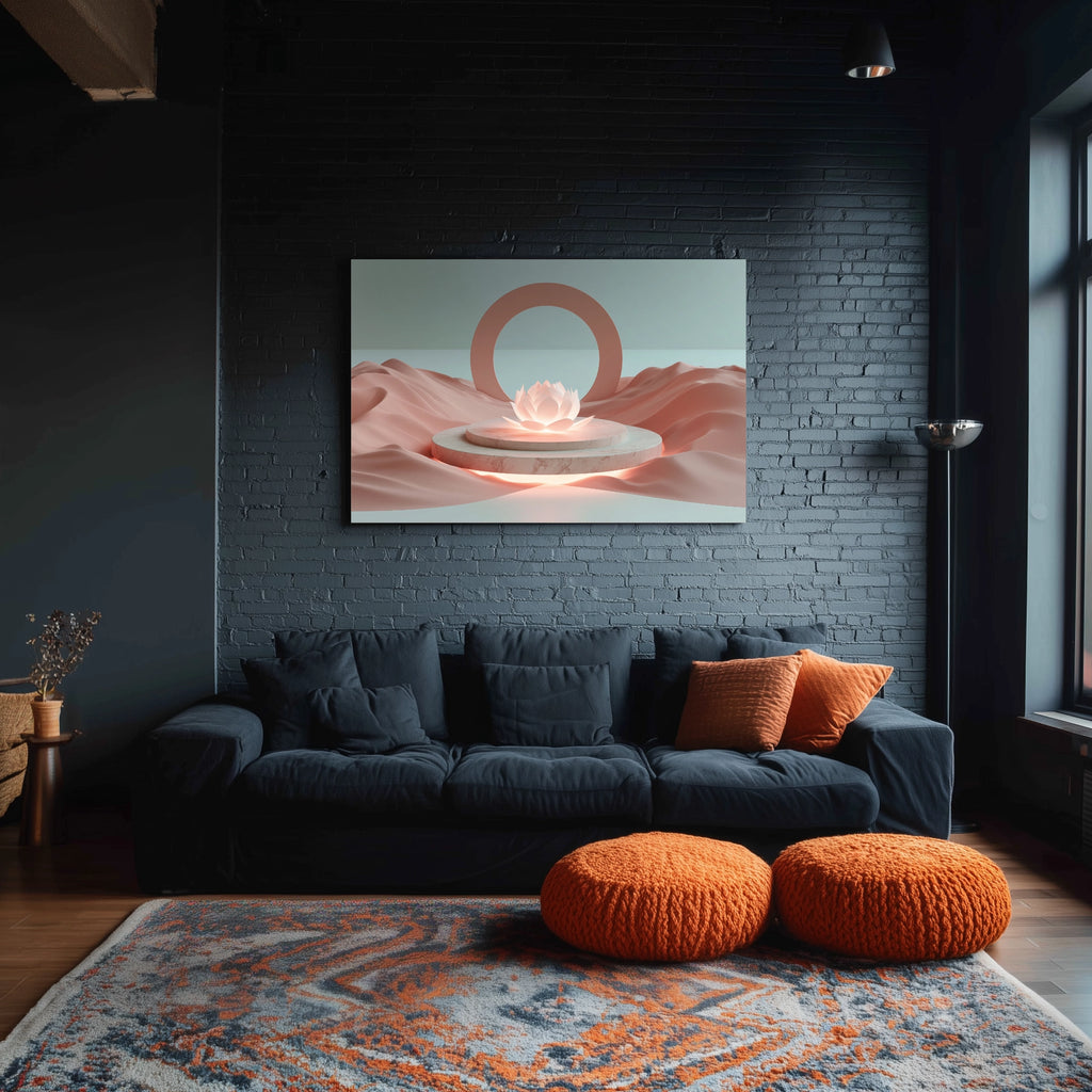 Zen Garden with Lotus